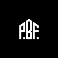 pbf carta design.pbf carta logo design em fundo preto. conceito de logotipo de letra de iniciais criativas pbf. pbf carta design.pbf carta logo design em fundo preto. p vetor