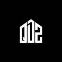 design de logotipo de letra qdz em fundo preto. conceito de logotipo de letra de iniciais criativas qdz. design de letra qdz. vetor