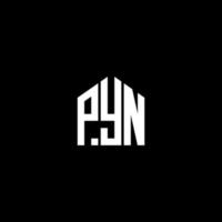 carta pyn design.pyn carta logotipo design em fundo preto. conceito de logotipo de letra de iniciais criativas pyn. carta pyn design.pyn carta logotipo design em fundo preto. p vetor