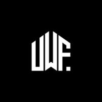 design de logotipo de carta uwf em fundo preto. conceito de logotipo de letra de iniciais criativas uwf. design de letra uwf. vetor