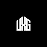 design de logotipo de letra uxg em fundo preto. conceito de logotipo de letra de iniciais criativas uxg. design de letra uxg. vetor