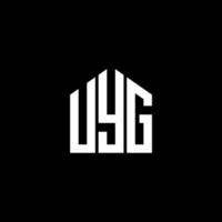 design de logotipo de carta uyg em fundo preto. conceito de logotipo de letra de iniciais criativas uyg. design de letra uyg. vetor