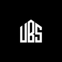 design de logotipo de carta ubs em fundo preto. ubs conceito de logotipo de letra de iniciais criativas. design de letra ubs. vetor