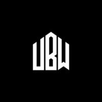 ubw carta design.ubw carta logotipo design em fundo preto. conceito de logotipo de letra de iniciais criativas ubw. design de letra ubw. vetor