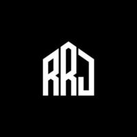 rrj carta design.rrj carta logo design em fundo preto. rrj conceito de logotipo de carta de iniciais criativas. design de letra rrj. vetor