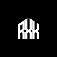 rxk carta design.rxk carta logo design em fundo preto. conceito de logotipo de letra de iniciais criativas rxk. rxk carta design.rxk carta logo design em fundo preto. r vetor