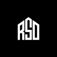 rso carta design.rso carta logo design em fundo preto. conceito de logotipo de letra de iniciais criativas rso. design de letra rso. vetor