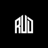 design de logotipo de carta rud em fundo preto. conceito de logotipo de letra de iniciais criativas rud. design de letra rud. vetor