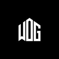 design de logotipo de carta wog em fundo preto. conceito de logotipo de letra de iniciais criativas wog. design de letra wog. vetor