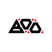 design de logotipo de letra de triângulo boo com forma de triângulo. monograma de design de logotipo de triângulo boo. modelo de logotipo de vetor boo triângulo com cor vermelha. boo logotipo triangular logotipo simples, elegante e luxuoso. vaia