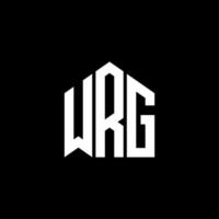 design de logotipo de carta wrg em fundo preto. conceito de logotipo de carta de iniciais criativas wrg. design de letra wrg. vetor