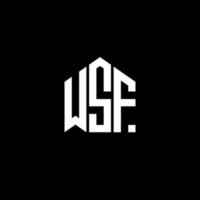 design de logotipo de carta wsf em fundo preto. conceito de logotipo de letra de iniciais criativas wsf. design de letra wsf. vetor