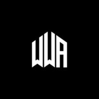 design de logotipo de carta wwa em fundo preto. conceito de logotipo de letra de iniciais criativas wwa. design de letra wwa. vetor