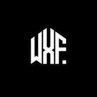 design de logotipo de carta wxf em fundo preto. conceito de logotipo de letra de iniciais criativas wxf. design de letra wxf. vetor