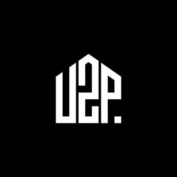 design de logotipo de carta uzp em fundo preto. conceito de logotipo de letra de iniciais criativas uzp. design de letra uzp. vetor