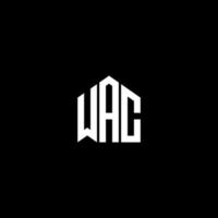 design de logotipo de carta wac em fundo preto. conceito de logotipo de letra de iniciais criativas wac. desenho de letra wac. vetor