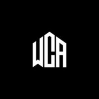 design de logotipo de carta wca em fundo preto. conceito de logotipo de letra de iniciais criativas wca. design de letra wca. vetor
