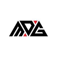 design de logotipo de letra triângulo mdg com forma de triângulo. monograma de design de logotipo de triângulo mdg. modelo de logotipo de vetor triângulo mdg com cor vermelha. logotipo triangular mdg logotipo simples, elegante e luxuoso. mdg