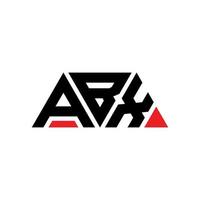 design de logotipo de letra de triângulo abx com forma de triângulo. monograma de design de logotipo de triângulo abx. modelo de logotipo de vetor abx triângulo com cor vermelha. logotipo triangular abx logotipo simples, elegante e luxuoso. abx