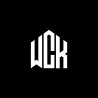 design de logotipo de carta wck em fundo preto. wck conceito de logotipo de letra de iniciais criativas. design de letras wck. vetor