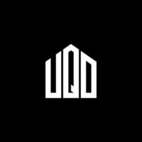 conceito de logotipo de letra de iniciais criativas uqo. uqo carta design.uqo carta logo design em fundo preto. conceito de logotipo de letra de iniciais criativas uqo. design de letra uqo. vetor