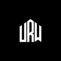 design de logotipo de carta urw em fundo preto. conceito de logotipo de letra de iniciais criativas urw. design de letra urw. vetor