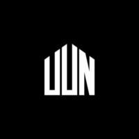 design de logotipo de letra uun em fundo preto. conceito de logotipo de letra de iniciais criativas uun. design de letra uun. vetor