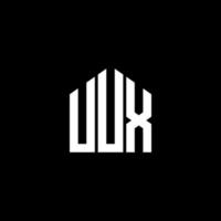 design de logotipo de letra uux em fundo preto. conceito de logotipo de letra de iniciais criativas uux. design de letras uux. vetor