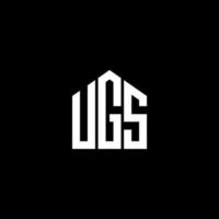 design de logotipo de carta ugs em fundo preto. ugs conceito de logotipo de letra de iniciais criativas. design de letra ugs. vetor