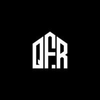 qfr carta design.qfr carta logotipo design em fundo preto. conceito de logotipo de letra de iniciais criativas qfr. qfr carta design.qfr carta logotipo design em fundo preto. q vetor