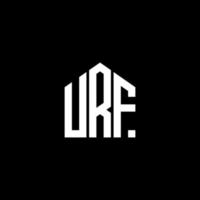 design de logotipo de carta urf em fundo preto. conceito de logotipo de letra de iniciais criativas urf. design de letra urf. vetor