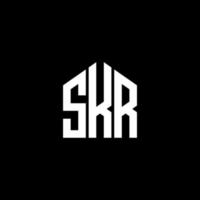 skr carta design.skr carta logotipo design em fundo preto. conceito de logotipo de letra de iniciais criativas skr. skr carta design.skr carta logotipo design em fundo preto. s vetor