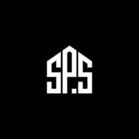 design de logotipo de carta sps em fundo preto. sps conceito de logotipo de letra inicial criativa. design de letra sps. vetor