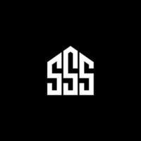 design de logotipo de carta sss em fundo preto. sss conceito de logotipo de letra de iniciais criativas. design de letra sss. vetor