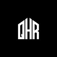 design de logotipo de carta qhr em fundo preto. conceito de logotipo de letra de iniciais criativas qhr. design de letra qhr. vetor