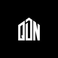 qdn carta design.qdn carta logotipo design em fundo preto. conceito de logotipo de letra de iniciais criativas qdn. design de letra qdn. vetor