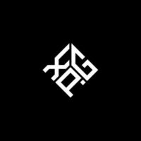 design de logotipo de carta xgp em fundo preto. conceito de logotipo de letra de iniciais criativas xgp. design de letra xgp. vetor