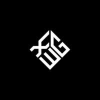 design de logotipo de carta xgw em fundo preto. conceito de logotipo de letra de iniciais criativas xgw. design de letras xgw. vetor
