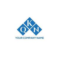 design de logotipo de carta qkn em fundo branco. conceito de logotipo de letra de iniciais criativas qkn. design de letra qkn. vetor