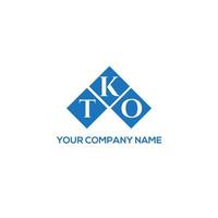 design de logotipo de letra tko em fundo branco. conceito de logotipo de letra de iniciais criativas tko. design de letra tko. vetor