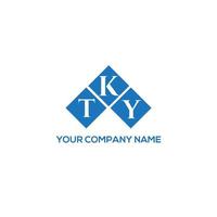 tky carta design.tky design de logotipo de carta em fundo branco. conceito de logotipo de letra de iniciais criativas tky. tky carta design.tky design de logotipo de carta em fundo branco. t vetor