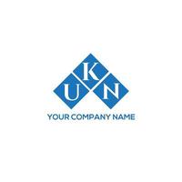 design de logotipo de carta ukn em fundo branco. conceito de logotipo de letra de iniciais criativas do uk. design de letra ukn. vetor