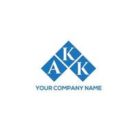 akk carta design.akk design de logotipo de carta em fundo branco. akk conceito de logotipo de letra de iniciais criativas. akk carta design.akk design de logotipo de carta em fundo branco. uma vetor