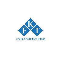design de logotipo de carta fkt em fundo branco. conceito de logotipo de letra de iniciais criativas fkt. design de letra fkt. vetor