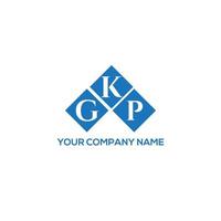 design de logotipo de carta gkp em fundo branco. conceito de logotipo de carta de iniciais criativas gkp. design de letra gkp. vetor