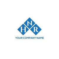 design de logotipo de carta hnr em fundo branco. conceito de logotipo de letra de iniciais criativas hnr. design de letra hnr. vetor