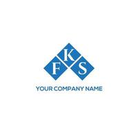 fks carta design.fks carta logotipo design em fundo branco. conceito de logotipo de letra de iniciais criativas do fks. fks carta design.fks carta logotipo design em fundo branco. f vetor