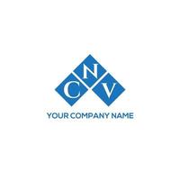 design de logotipo de carta cnv em fundo branco. conceito de logotipo de letra de iniciais criativas cnv. design de letra cv. vetor