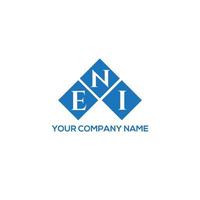 design de logotipo de carta enj em fundo branco. enj conceito de logotipo de letra de iniciais criativas. design de carta enj. vetor