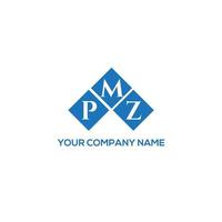 design de logotipo de carta pmz em fundo branco. conceito de logotipo de letra de iniciais criativas pmz. design de letra pmz. vetor